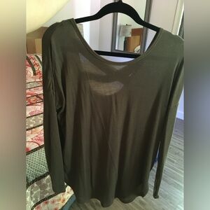 Garage Olive Green Long Sleeve Top